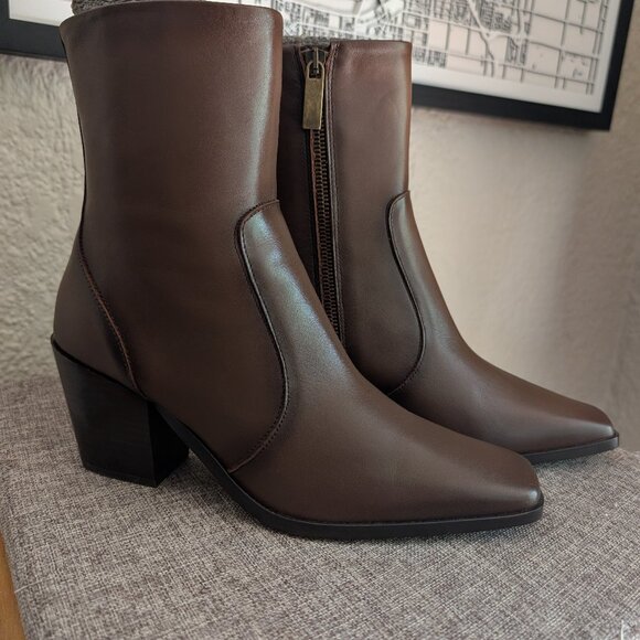 BNIB - Thursday Boot Co Soho Zip Boot in Chocolate US Women's 8.5 - Picture 1 of 8